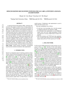 Speech Emotion Recognition with Multiscale Area Attention and Data
  Augmentation