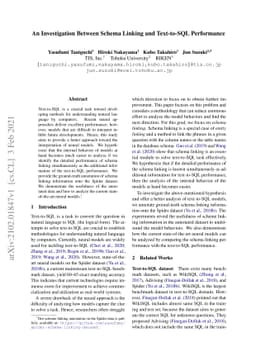 An Investigation Between Schema Linking and Text-to-SQL Performance