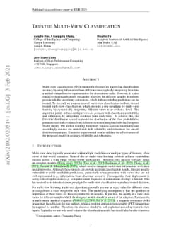 Trusted Multi-View Classification