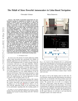 The Pitfall of More Powerful Autoencoders in Lidar-Based Navigation