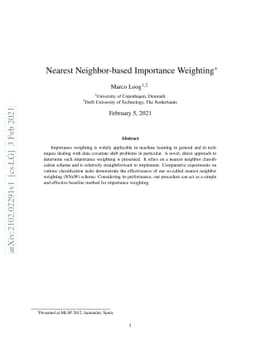 Nearest Neighbor-based Importance Weighting