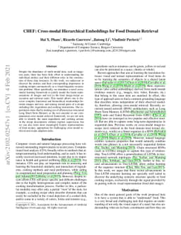 CHEF: Cross-modal Hierarchical Embeddings for Food Domain Retrieval