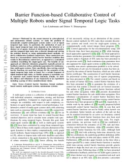 Barrier Function-based Collaborative Control of Multiple Robots under
  Signal Temporal Logic Tasks