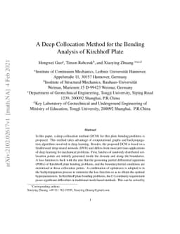 A Deep Collocation Method for the Bending Analysis of Kirchhoff Plate