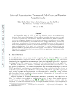 Universal Approximation Theorems of Fully Connected Binarized Neural
  Networks