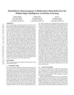 Autodidactic Neurosurgeon: Collaborative Deep Inference for Mobile Edge
  Intelligence via Online Learning