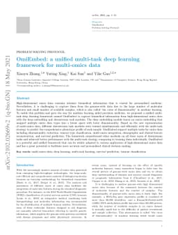 OmiEmbed: a unified multi-task deep learning framework for multi-omics
  data