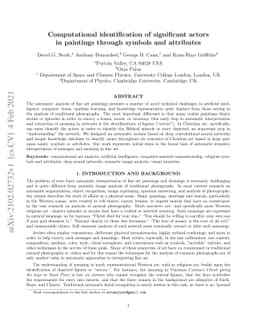 Computational identification of significant actors in paintings through
  symbols and attributes
