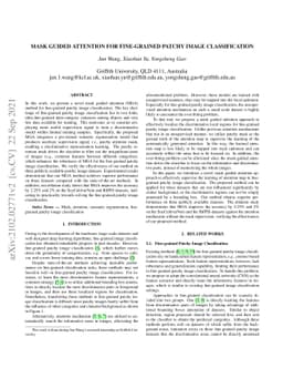 Mask Guided Attention For Fine-Grained Patchy Image Classification