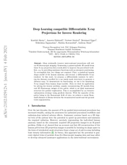 Deep Learning compatible Differentiable X-ray Projections for Inverse
  Rendering