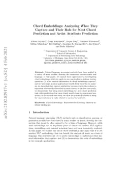Chord Embeddings: Analyzing What They Capture and Their Role for Next
  Chord Prediction and Artist Attribute Prediction