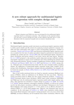 A new robust approach for multinomial logistic regression with complex
  design model