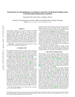 Estimation of Microphone Clusters in Acoustic Sensor Networks using
  Unsupervised Federated Learning