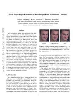 Real-World Super-Resolution of Face-Images from Surveillance Cameras