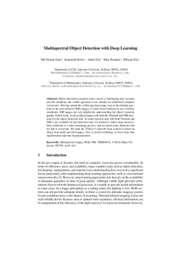 Multispectral Object Detection with Deep Learning