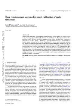 Deep reinforcement learning for smart calibration of radio telescopes
