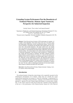 Extending System Performance Past the Boundaries of Technical Maturity:
  Human-Agent Teamwork Perspective for Industrial Inspection