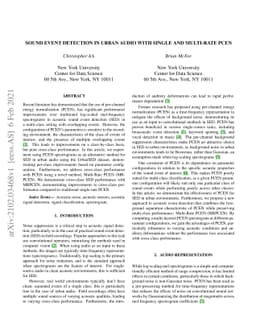 Sound Event Detection in Urban Audio With Single and Multi-Rate PCEN