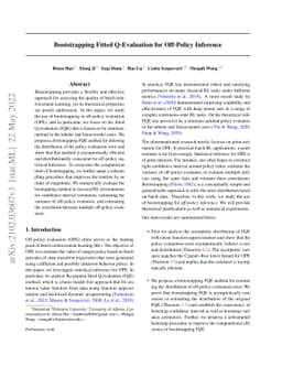 Bootstrapping Fitted Q-Evaluation for Off-Policy Inference