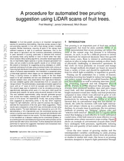 A procedure for automated tree pruning suggestion using LiDAR scans of
  fruit trees