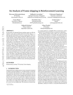 An Analysis of Frame-skipping in Reinforcement Learning