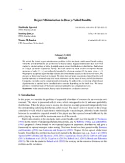 Regret Minimization in Heavy-Tailed Bandits