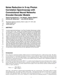 Noise Reduction in X-ray Photon Correlation Spectroscopy with
  Convolutional Neural Networks Encoder-Decoder Models