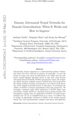 Domain Adversarial Neural Networks for Domain Generalization: When It
  Works and How to Improve