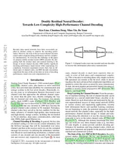 Doubly Residual Neural Decoder: Towards Low-Complexity High-Performance
  Channel Decoding