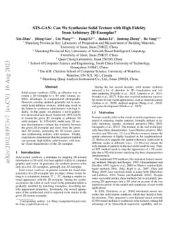 STS-GAN: Can We Synthesize Solid Texture with High Fidelity from
  Arbitrary 2D Exemplar?