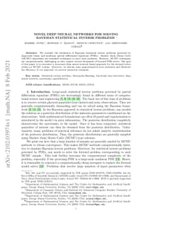 Novel Deep neural networks for solving Bayesian statistical inverse