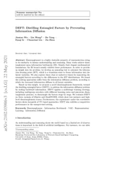 DEFT: Distilling Entangled Factors by Preventing Information Diffusion