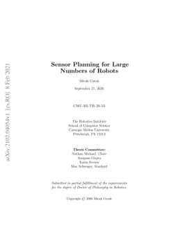 Sensor Planning for Large Numbers of Robots