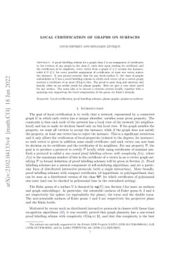 Local certification of graphs on surfaces