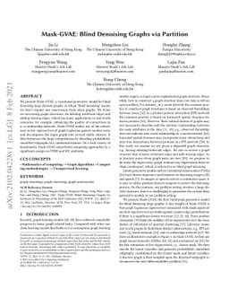 Mask-GVAE: Blind Denoising Graphs via Partition