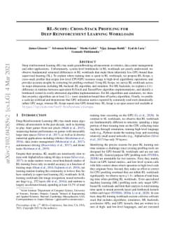 RL-Scope: Cross-Stack Profiling for Deep Reinforcement Learning
  Workloads