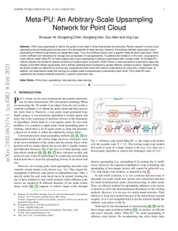 Meta-PU: An Arbitrary-Scale Upsampling Network for Point Cloud