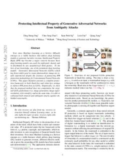 Protecting Intellectual Property of Generative Adversarial Networks from
  Ambiguity Attack