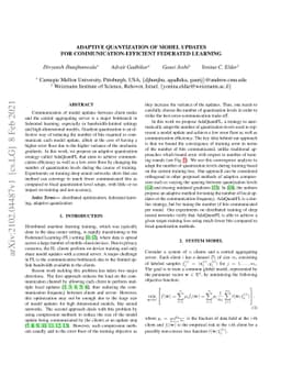 Adaptive Quantization of Model Updates for Communication-Efficient
  Federated Learning