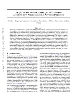VS-Quant: Per-vector Scaled Quantization for Accurate Low-Precision
  Neural Network Inference