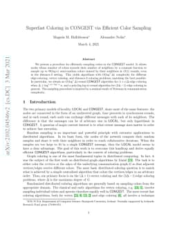 Superfast Coloring in CONGEST via Efficient Color Sampling