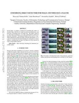 Ensembling object detectors for image and video data analysis
