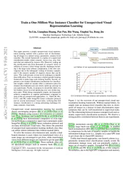 Train a One-Million-Way Instance Classifier for Unsupervised Visual
  Representation Learning