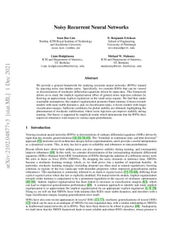 Noisy Recurrent Neural Networks