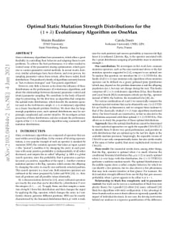 Optimal Static Mutation Strength Distributions for the $(1+λ)$
  Evolutionary Algorithm on OneMax