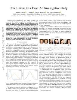 How Unique Is a Face: An Investigative Study