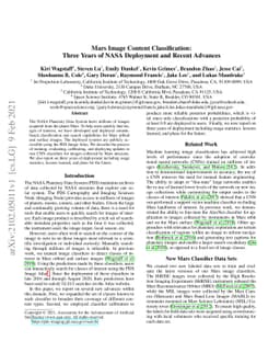 Mars Image Content Classification: Three Years of NASA Deployment and
  Recent Advances