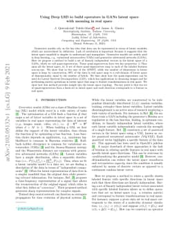Using Deep LSD to build operators in GANs latent space with meaning in
  real space