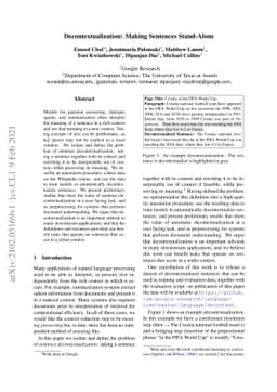 Decontextualization: Making Sentences Stand-Alone