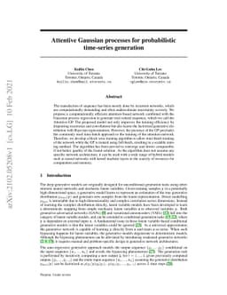 Attentive Gaussian processes for probabilistic time-series generation